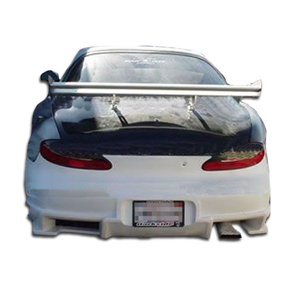 Modify your Hyundai Tiburon 1997 with our Exterior/Rear Bumpers or Lips - Rear view angle showing the bumper and wing