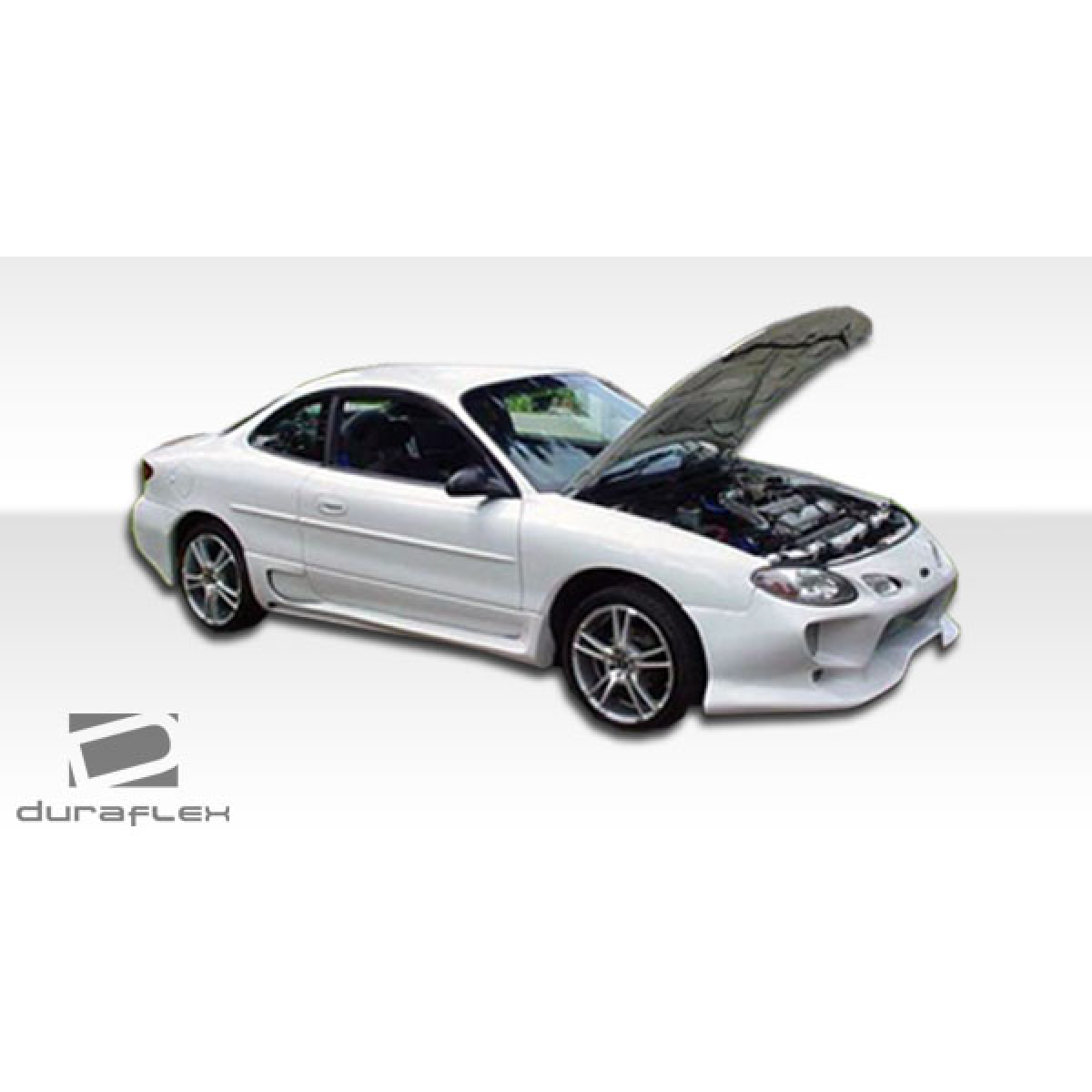 Modify your Ford Escort 1998 with our Exterior/Front Bumpers or Lips - Angle shows the front view with hood raised
