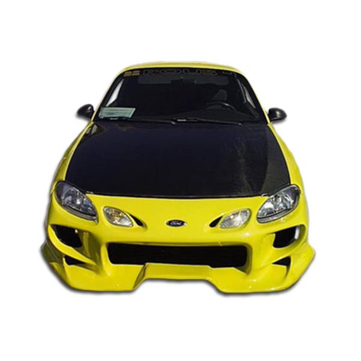 Modify your Ford Escort 1998 with our Exterior/Front Bumpers or Lips - Front view of the vehicle at a direct angle