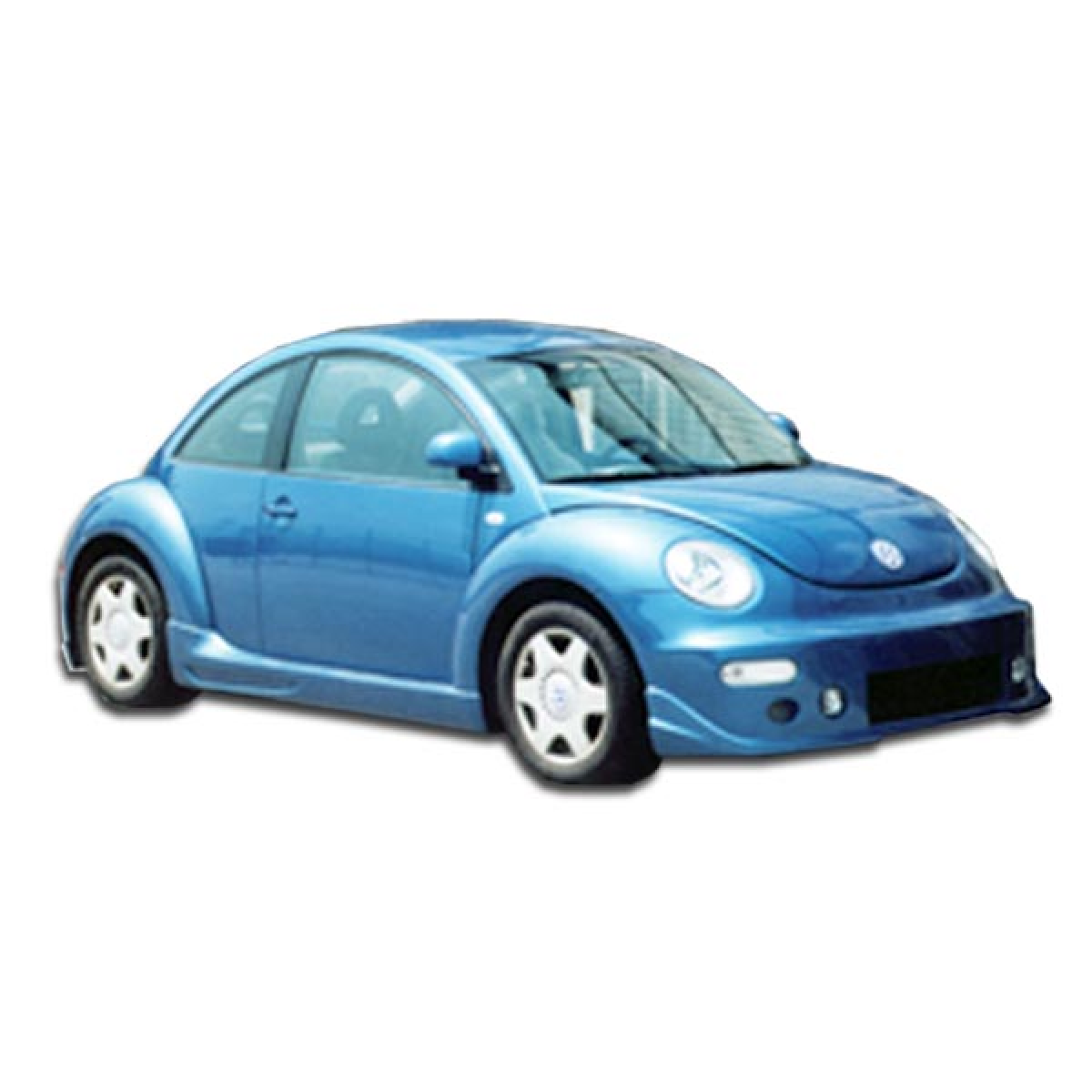 Modify your Volkswagen Beetle 1998 with our Exterior/Side Skirts - Car shown from a slight front angle
