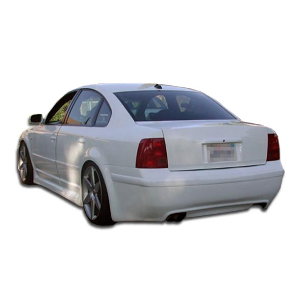 Modify your Volkswagen Passat 1998 with our Exterior/Rear Bumpers - View from the rear left angle of the vehicle