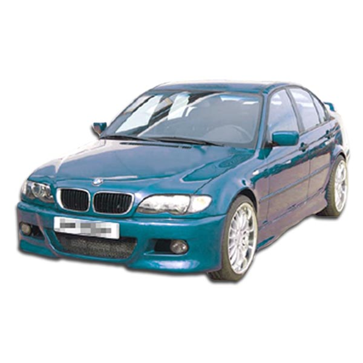 Modify your BMW 3-Series 1999 with our Exterior/Complete Body Kits - Front angle view of a BMW 3 Series E46