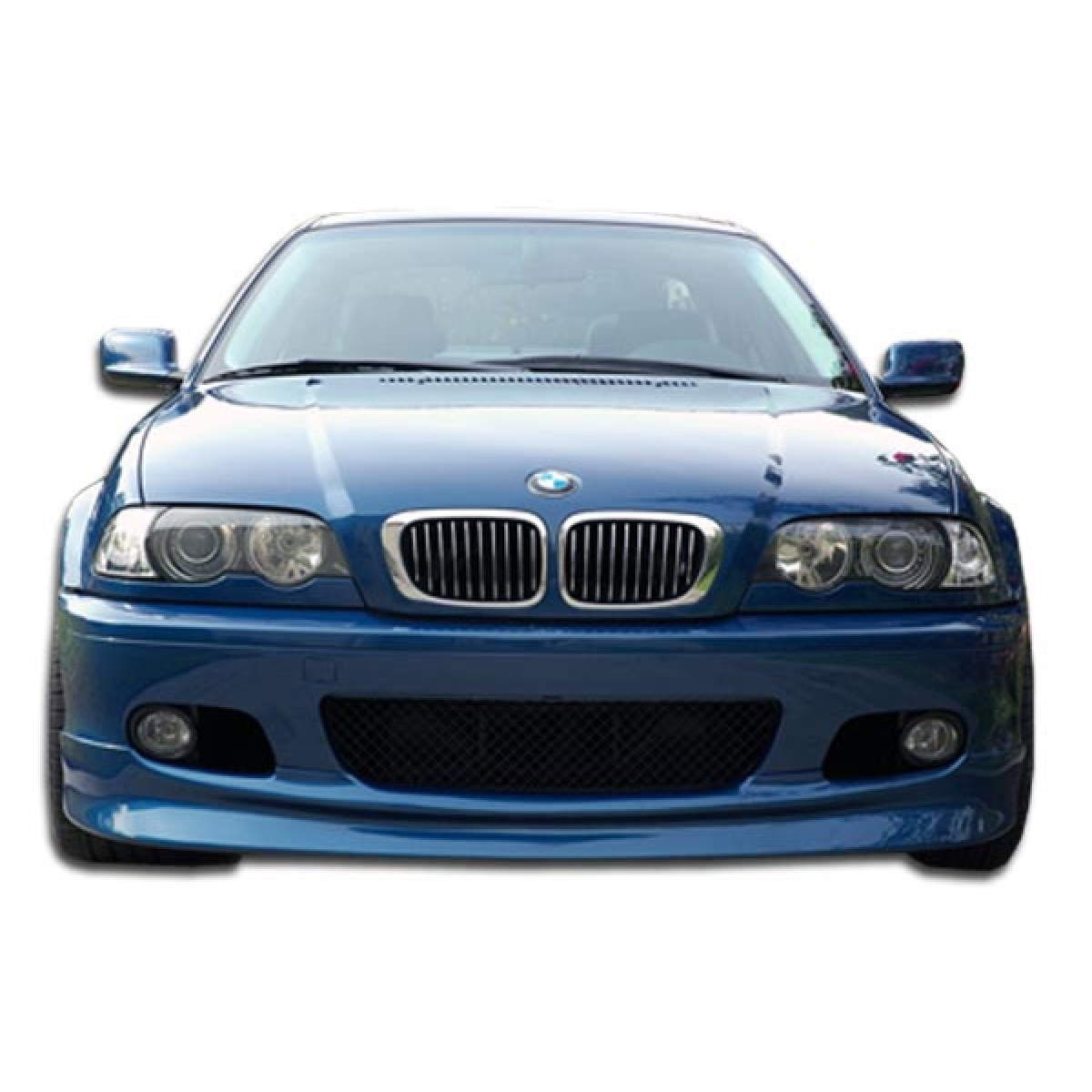 Modify your BMW 3-Series 2000 with our Exterior/Front Lips - Front view of the vehicle at zero degrees