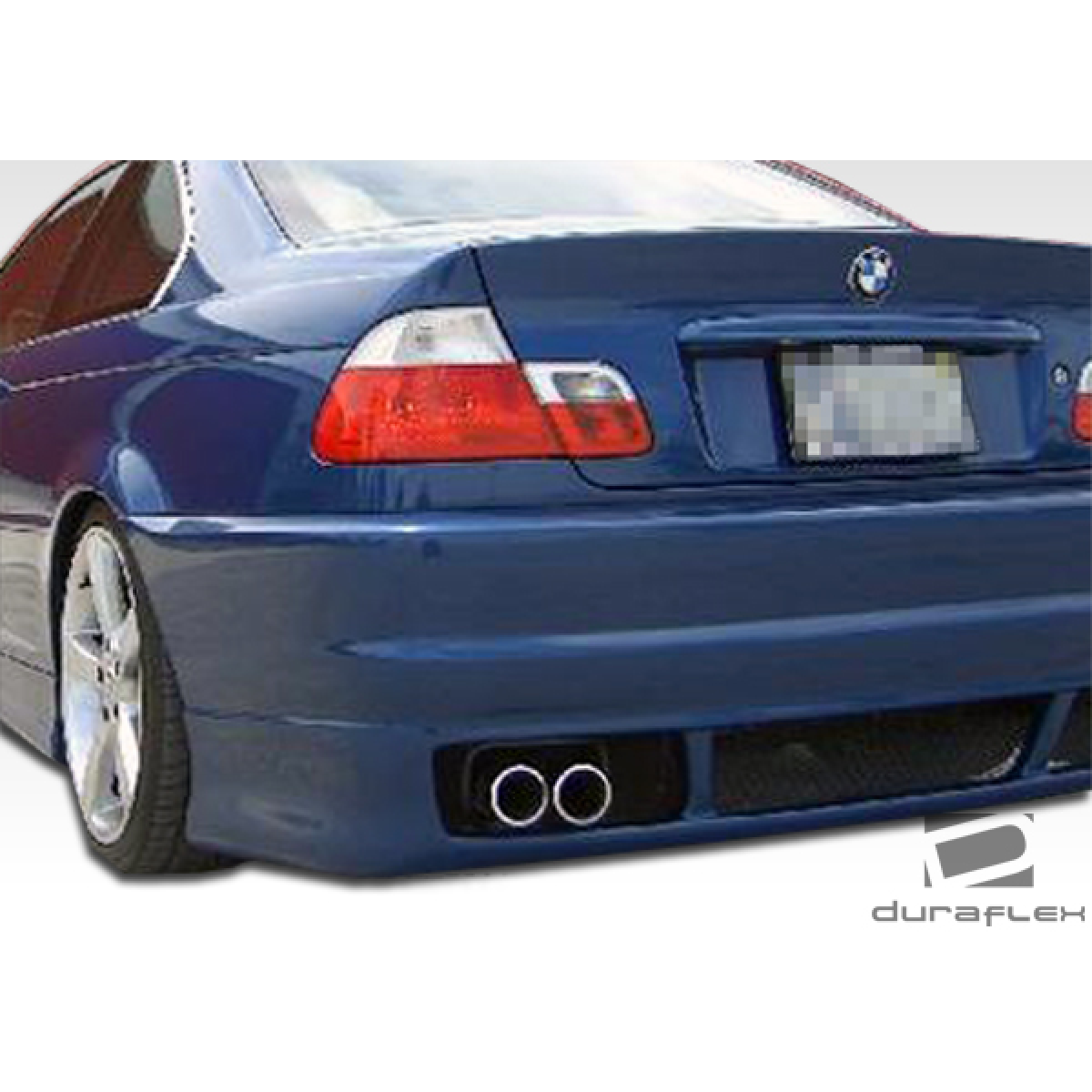 Modify your BMW 3-Series 1999 with our Exterior/Rear Bumpers or Lips - Rear angle showing rear bumper and exhaust tips