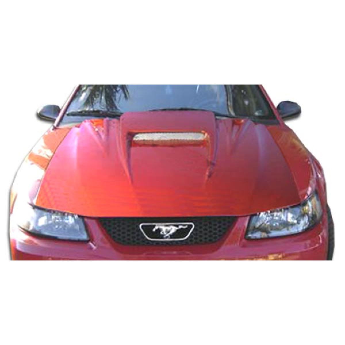 Modify your Ford Mustang 1999 with our Exterior/Hoods - Front view of the Ford Mustang hood