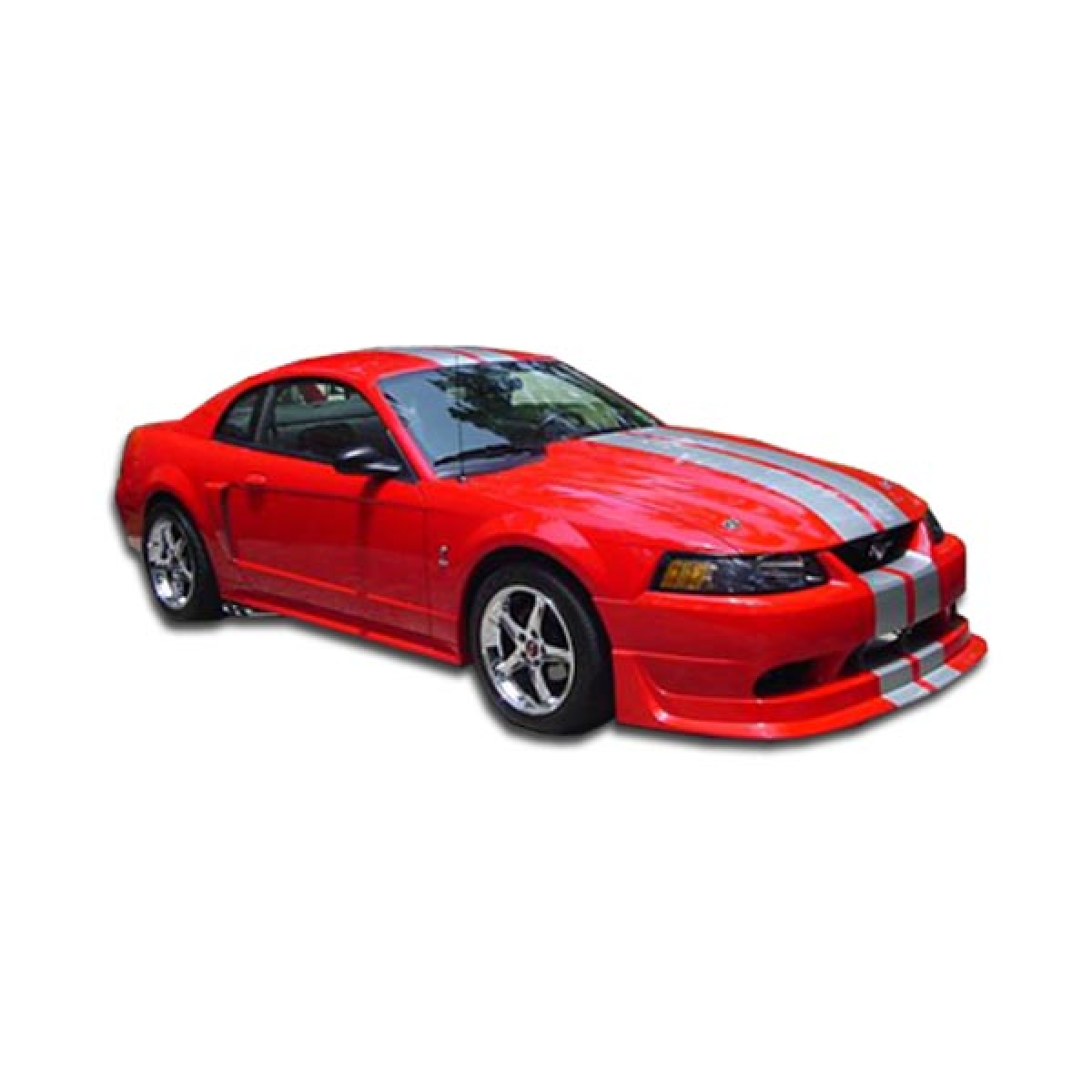 Modify your Ford Mustang 1999 with our Exterior/Front Bumpers or Lips - Front view angle focused on bumper design