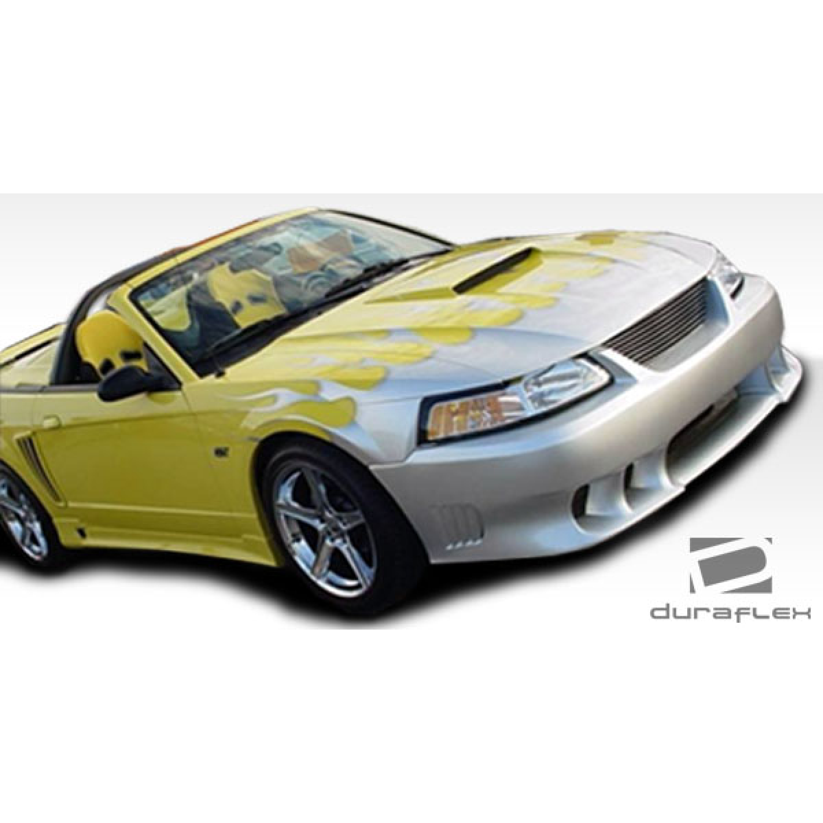 Modify your Ford Mustang 1999 with our Exterior/Front Bumpers or Lips - Angled view of a modified sports car