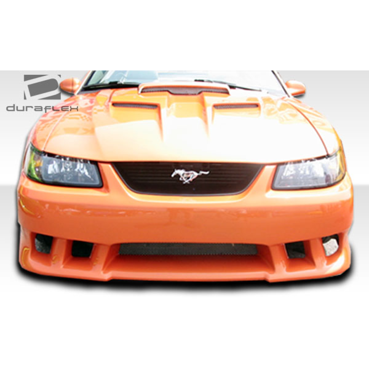 Modify your Ford Mustang 1999 with our Exterior/Front Bumpers or Lips - Front view of car part at eye level