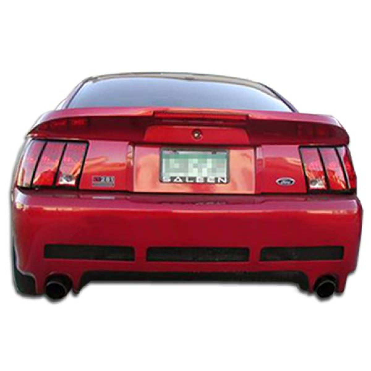 Modify your Ford Mustang 1999 with our Exterior/Rear Bumpers or Lips - Rear view angle of vehicle showing bumper design