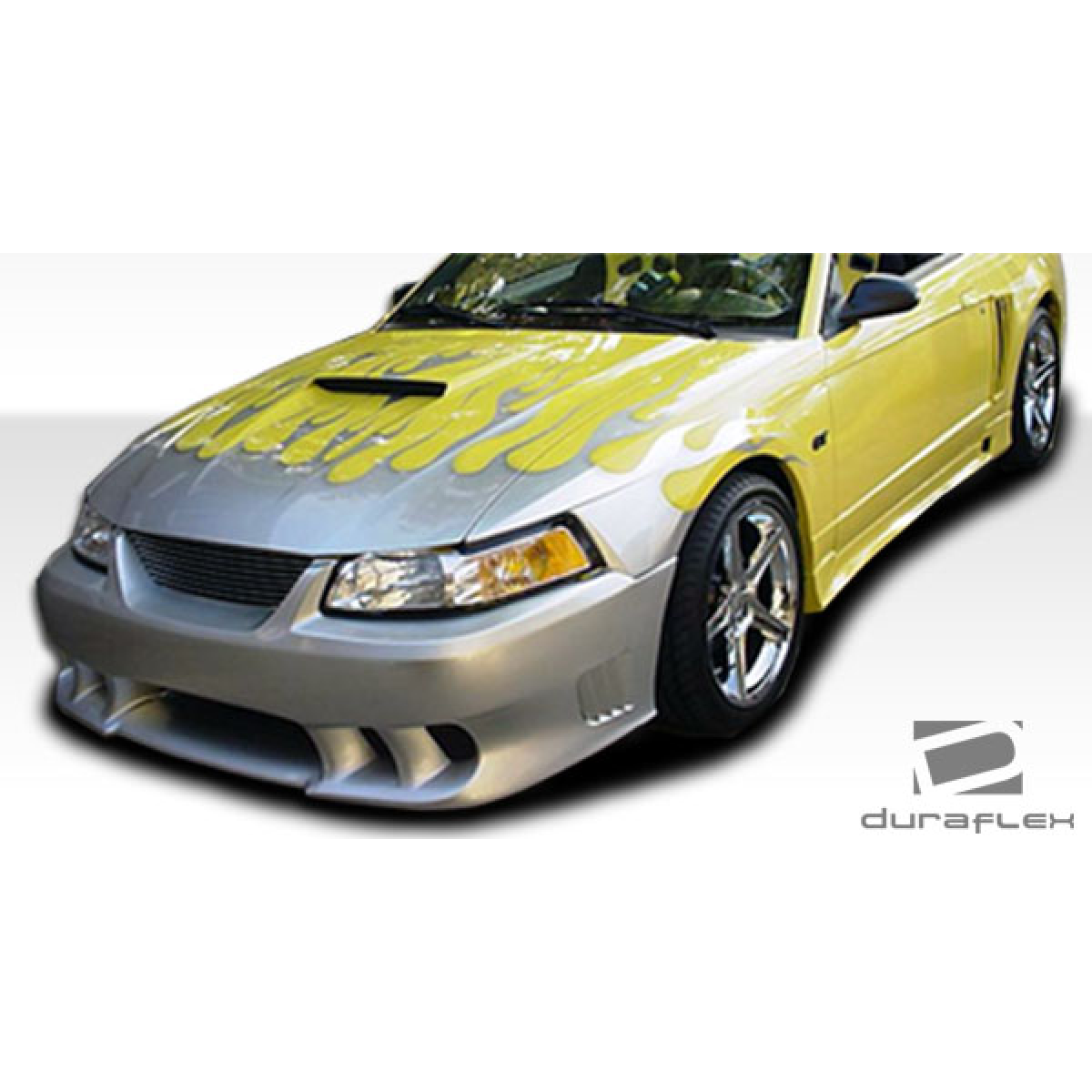 Modify your Ford Mustang 1999 with our Exterior/Side Skirts - Front left angle showing vehicle and design details