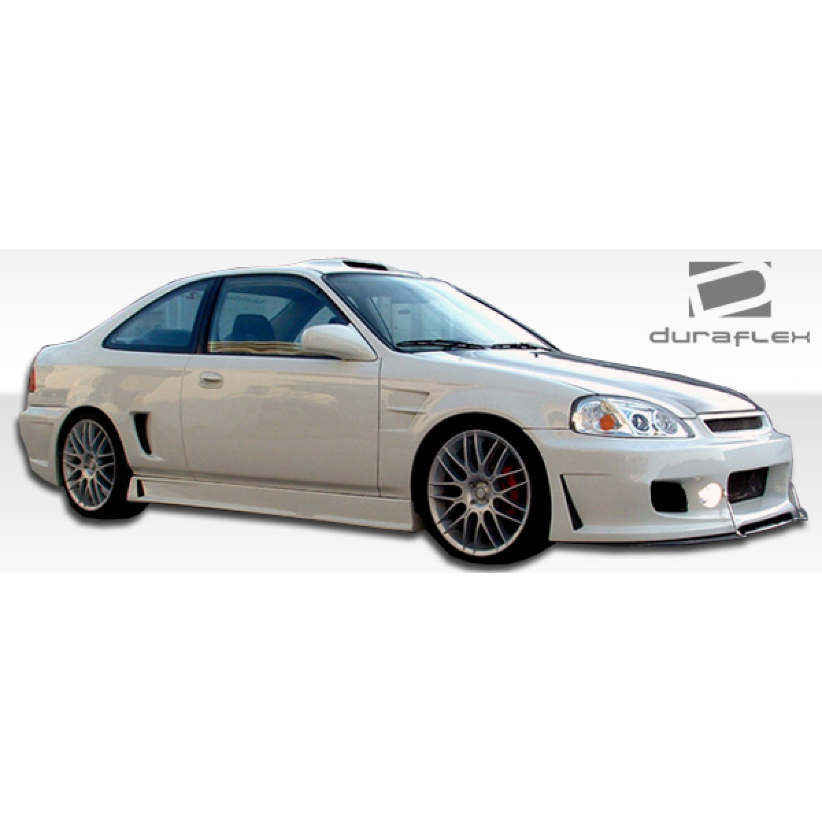 Modify your Honda Civic 1999 with our Exterior/Front Bumpers or Lips - Side profile view of the vehicle