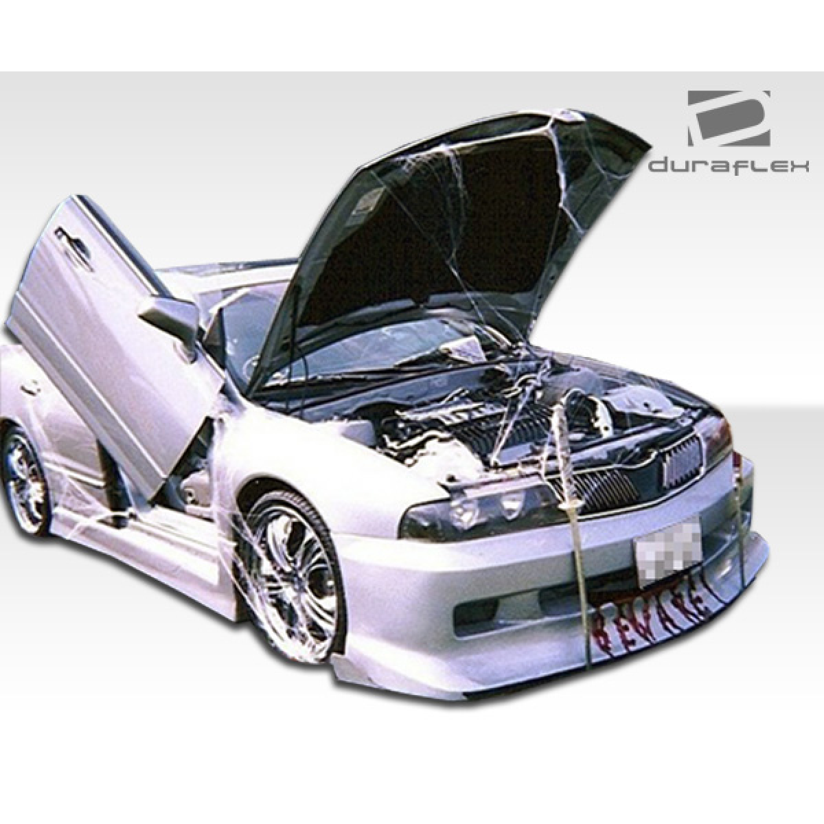 Modify your Mitsubishi Diamante 1997 with our Exterior/Side Skirts - Part is angled upwards showing the engine bay