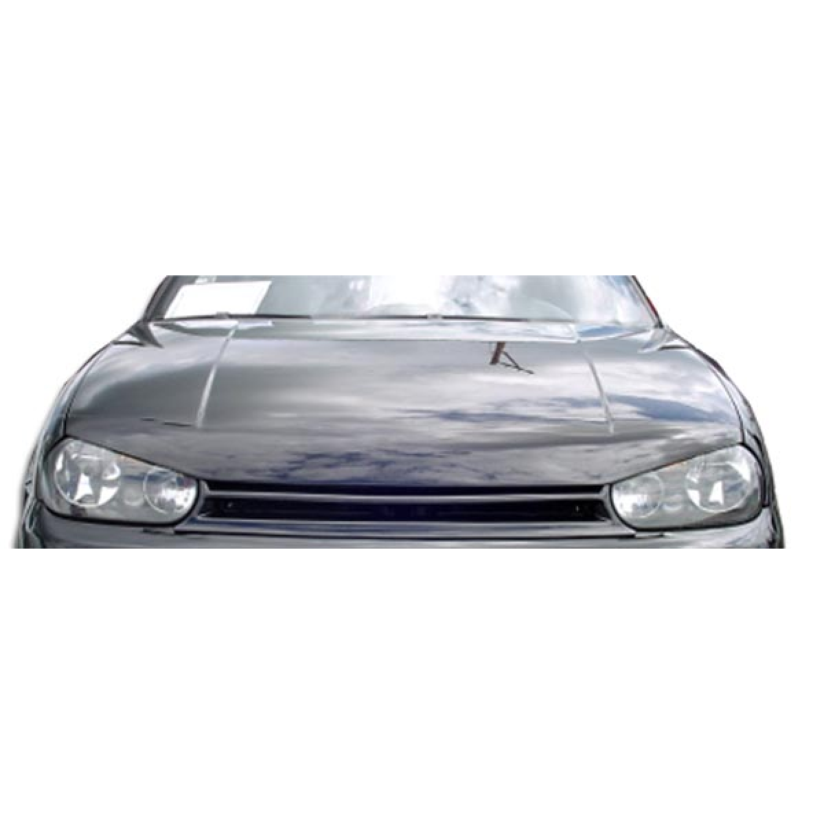 Modify your Volkswagen Golf 1999 with our Exterior/Hoods - Front view of the car hood part