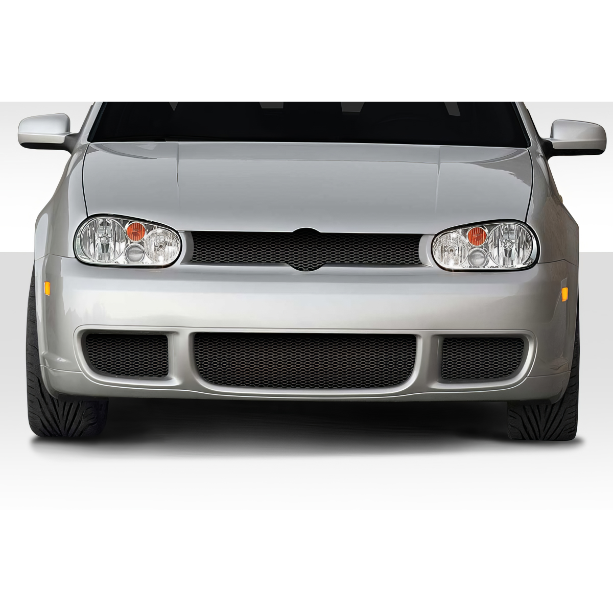 Modify your Volkswagen Golf 1999 with our Exterior/Front Bumpers or Lips - Front view of vehicle at a straight angle