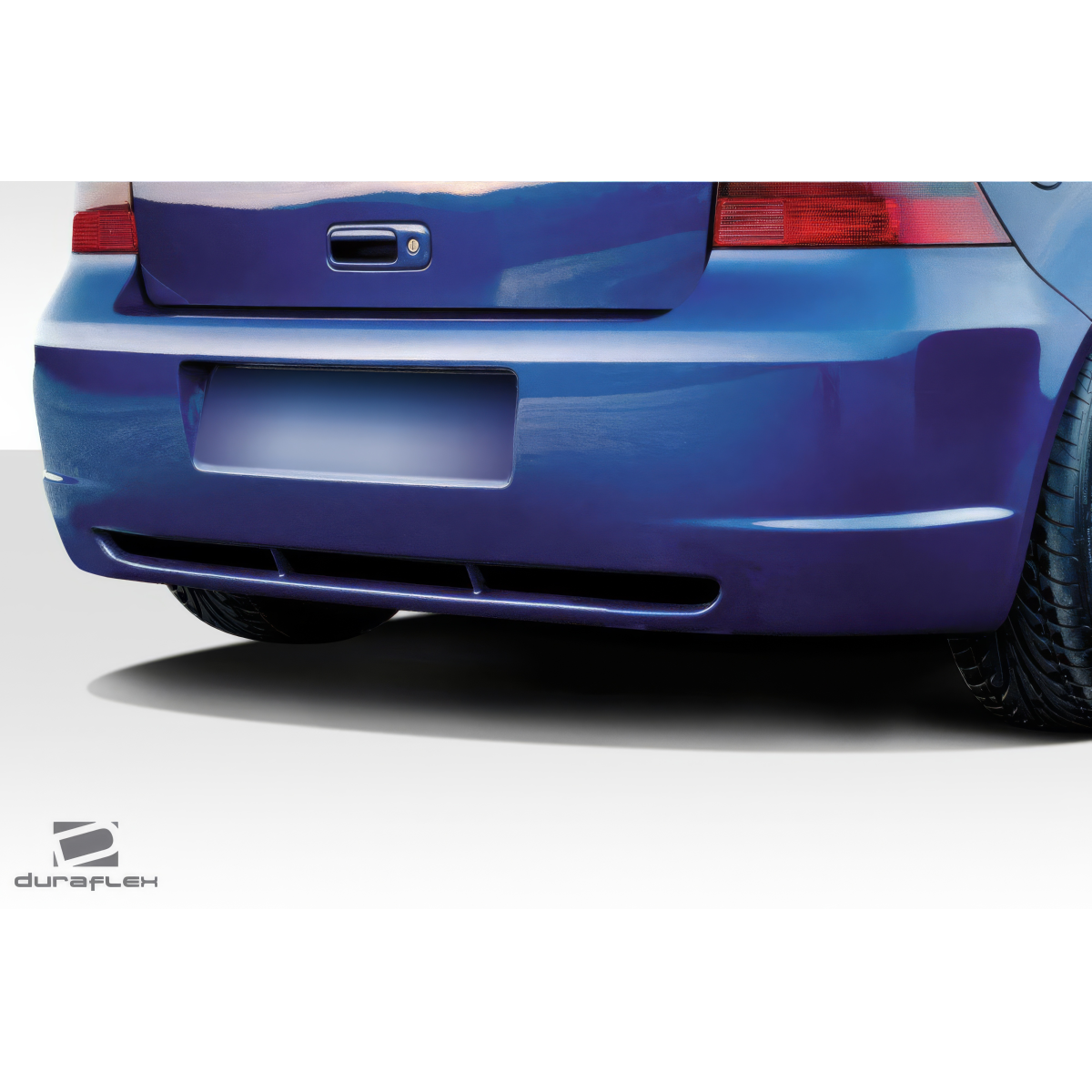 Modify your Volkswagen Golf 1999 with our Exterior/Rear Bumpers or Lips - Angle view of rear bumper from behind vehicle