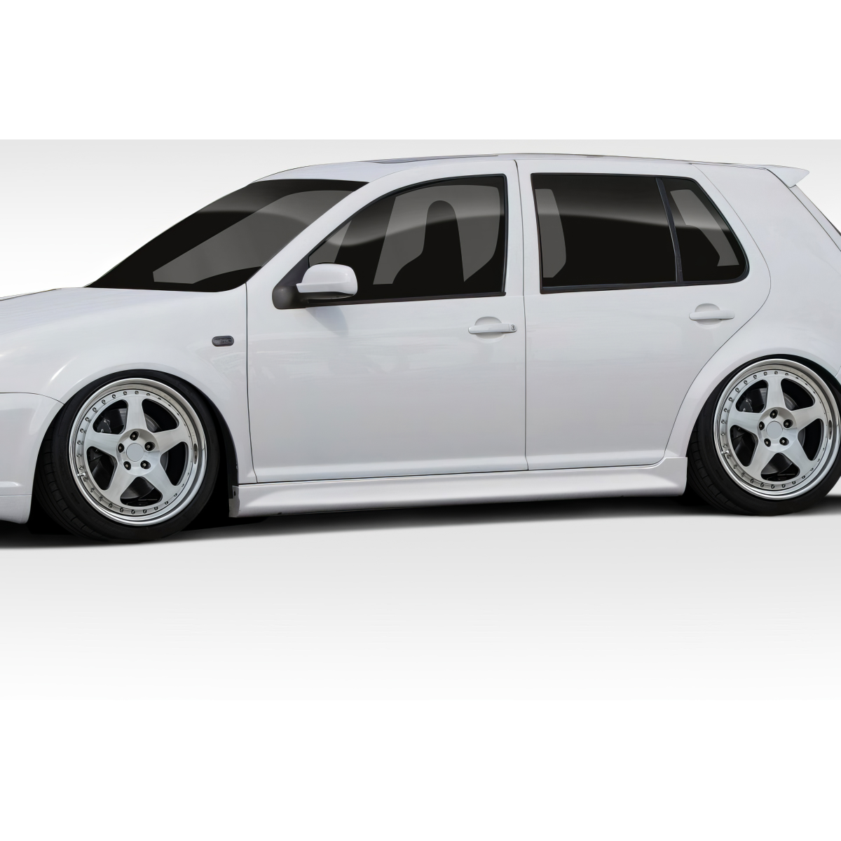 Modify your Volkswagen Golf 1999 with our Exterior/Side Skirts - The image shows a side profile view of the vehicle