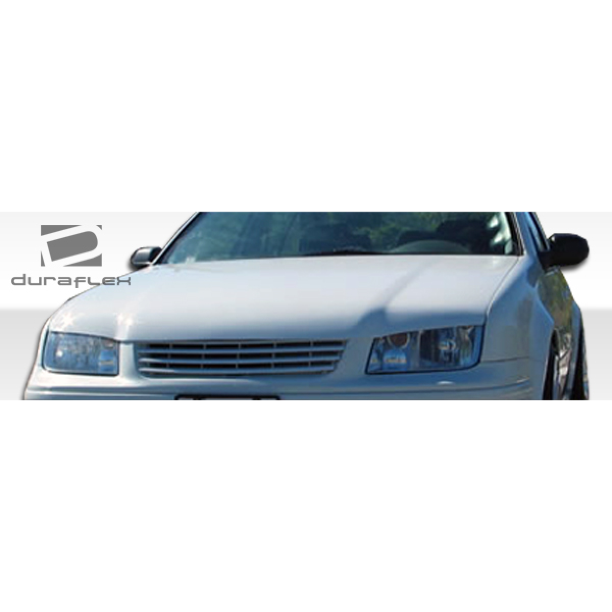 Modify your Volkswagen Jetta 1999 with our Exterior/Hoods - Front angle view of the vehicle hood part