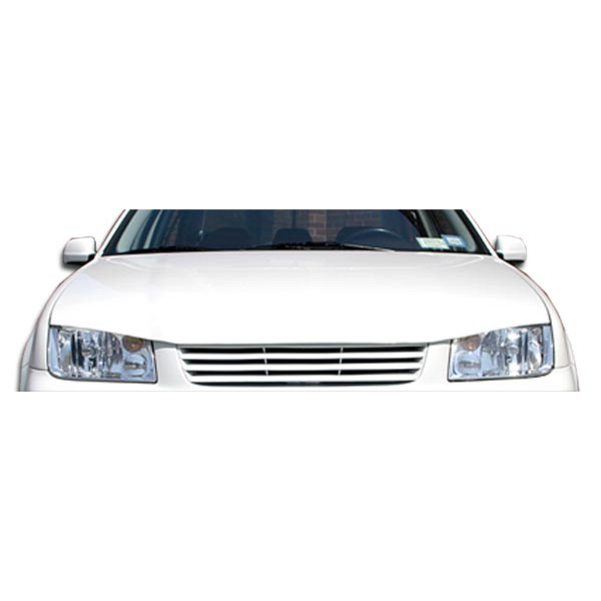 Modify your Volkswagen Jetta 1999 with our Exterior/Hoods - Front view of the vehicle at eye level