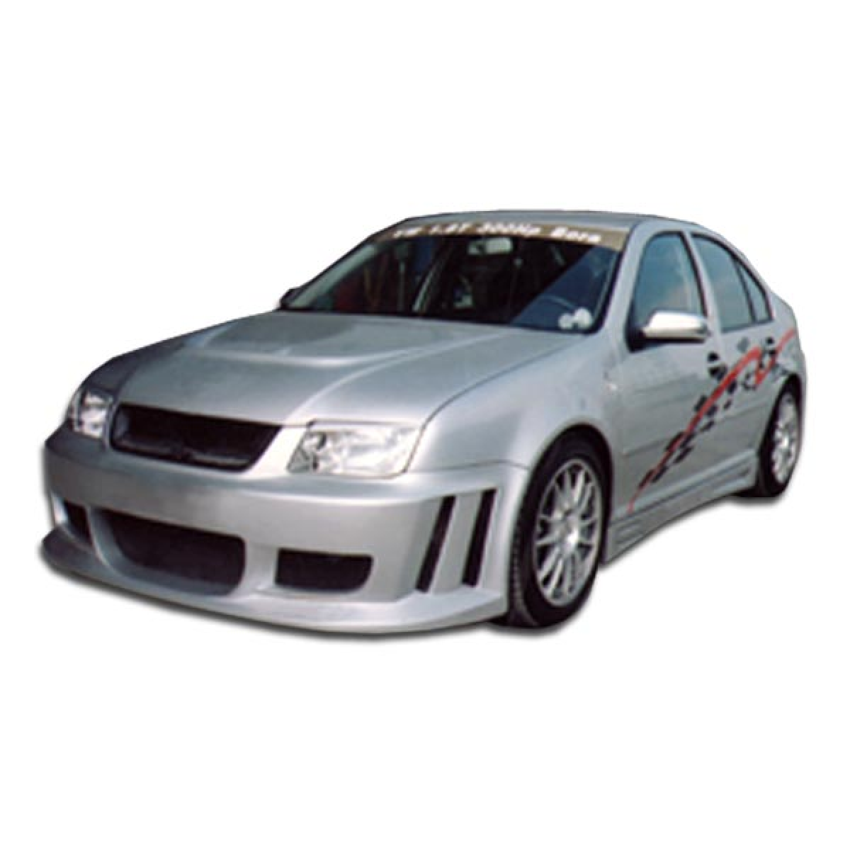 Modify your Volkswagen Jetta 1999 with our Exterior/Complete Body Kits - Front quarter view of the vehicle at a right angle