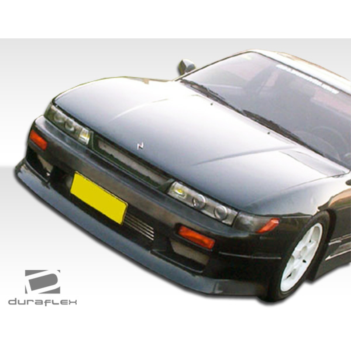 Modify your Nissan Silvia 1989 with our Exterior/Front Bumpers or Lips - Front angle view of a Nissan Silvia S13