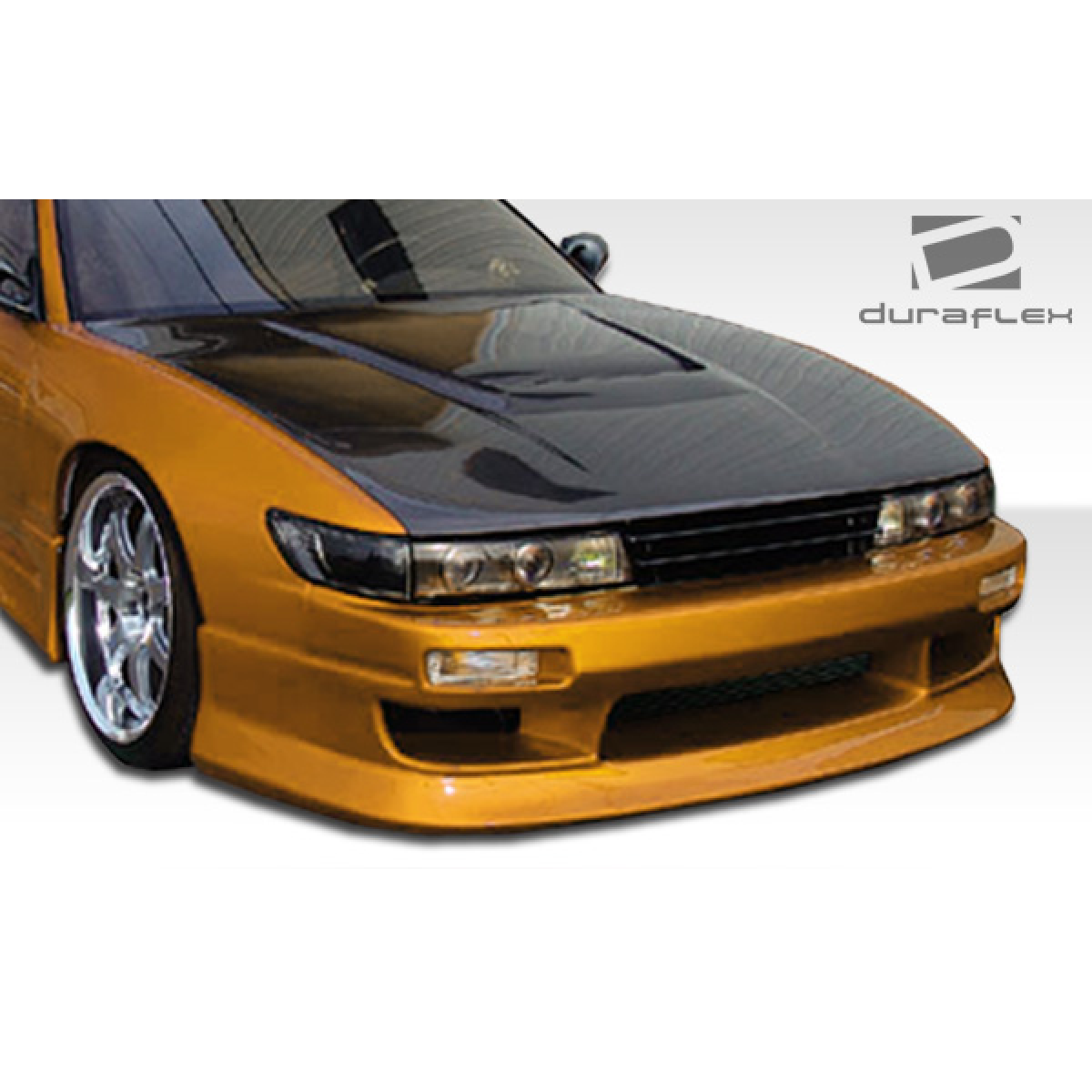 Modify your Nissan Silvia 1989 with our Exterior/Front Bumpers or Lips - Front view of the vehicle part at a slight angle