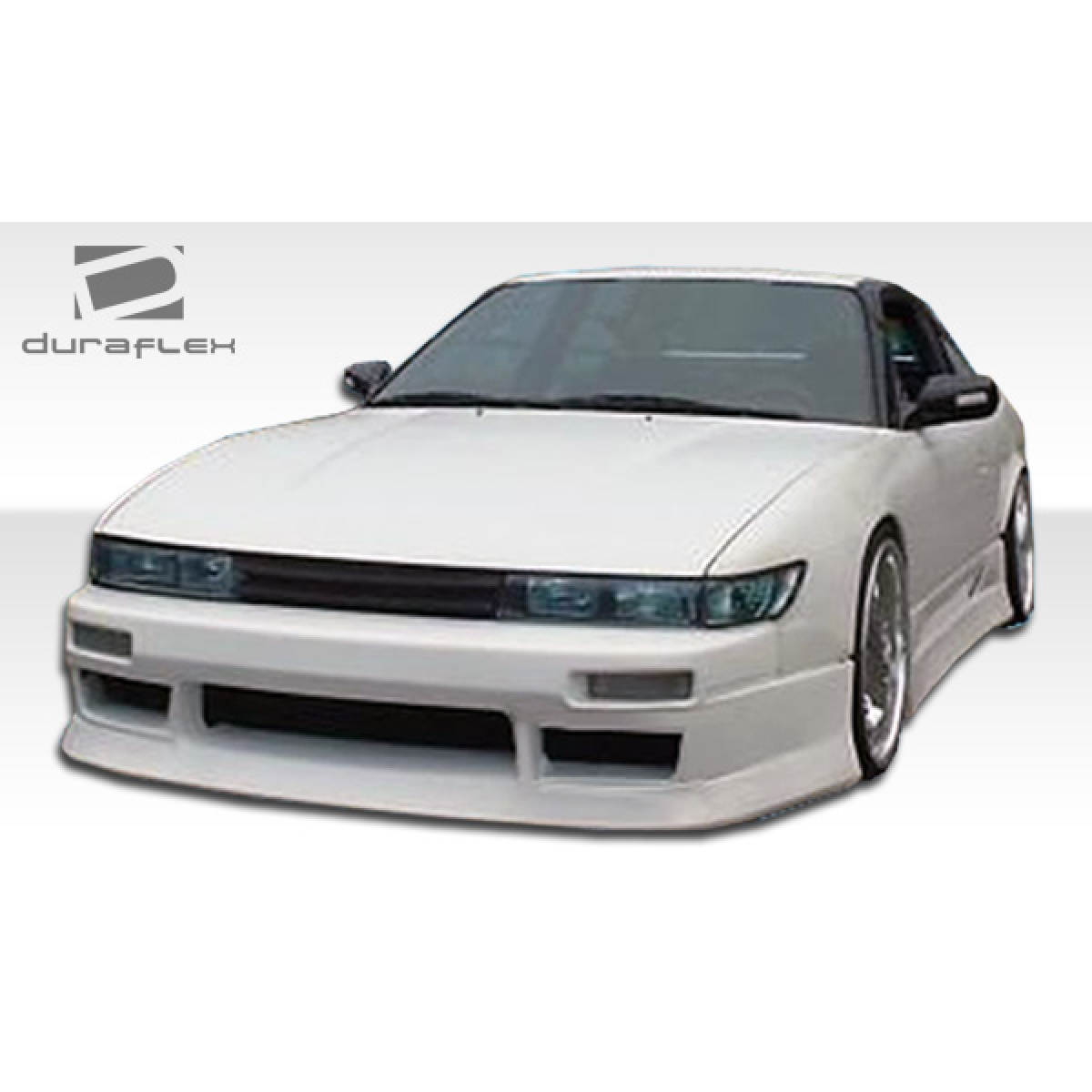 Modify your Nissan Silvia 1989 with our Exterior/Front Bumpers or Lips - Frontal view of a Nissan Silvia S13 car