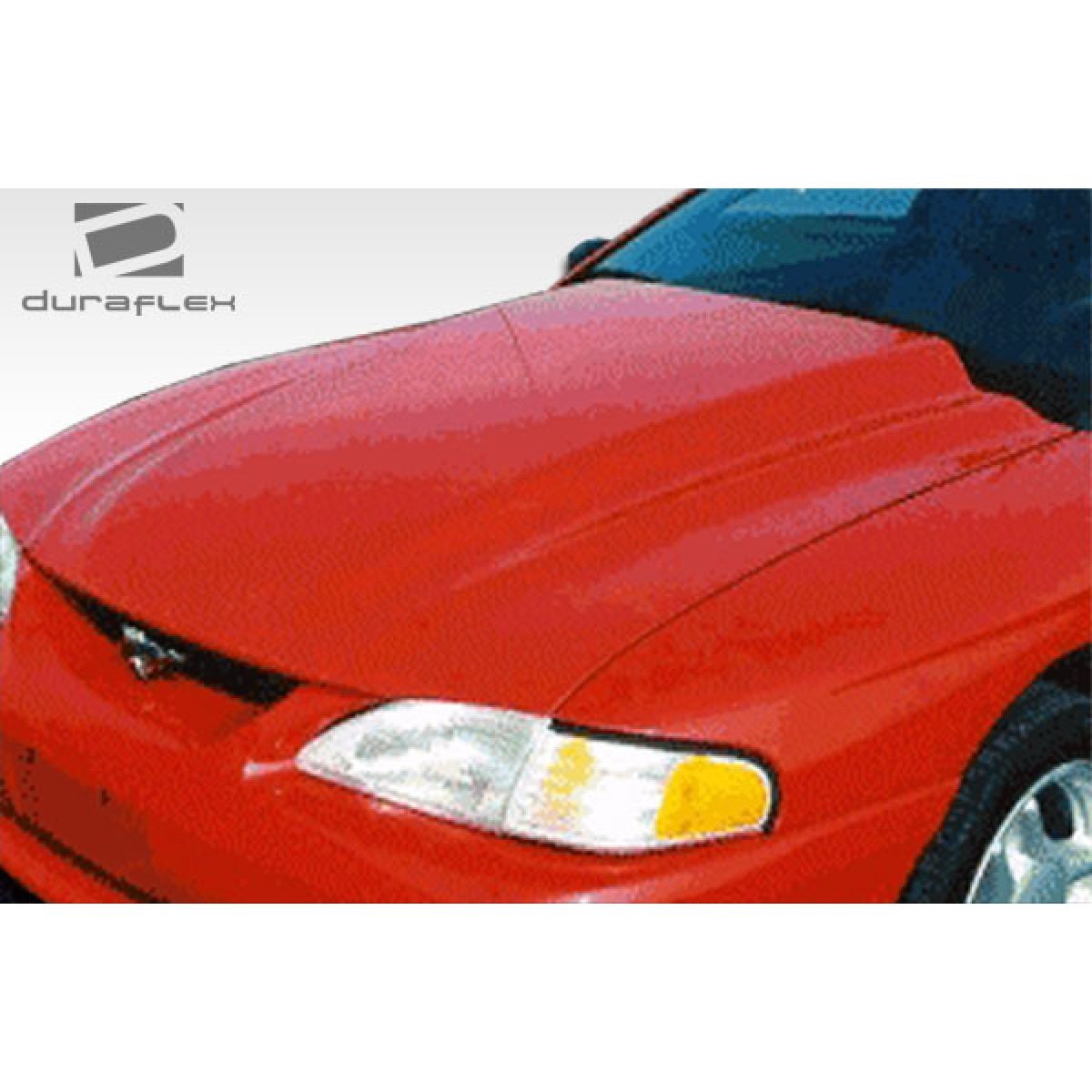 Modify your Ford Mustang 1994 with our Exterior/Hoods - Hood viewed from a slight angle from the front