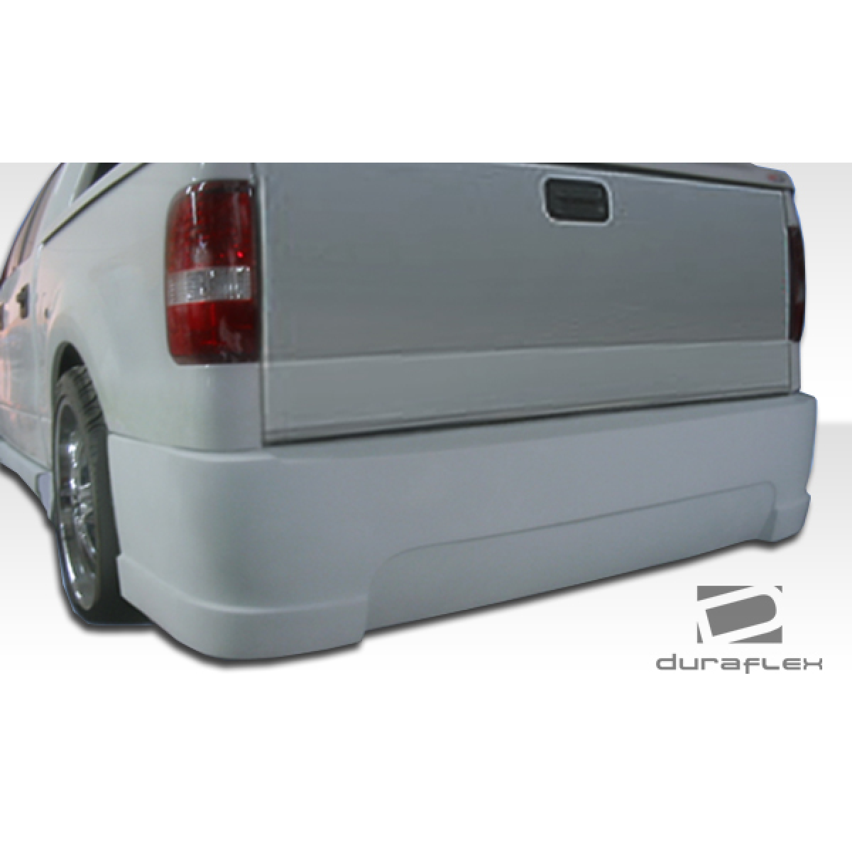 Modify your Ford F-150 2004 with our Exterior/Rear Bumpers or Lips - Rear view angle of bumper attached to vehicle