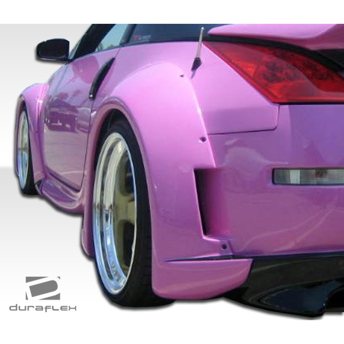 Modify your Nissan 350Z 2003 with our Exterior/Complete Body Kits - Angle showing wide body fender from rear left