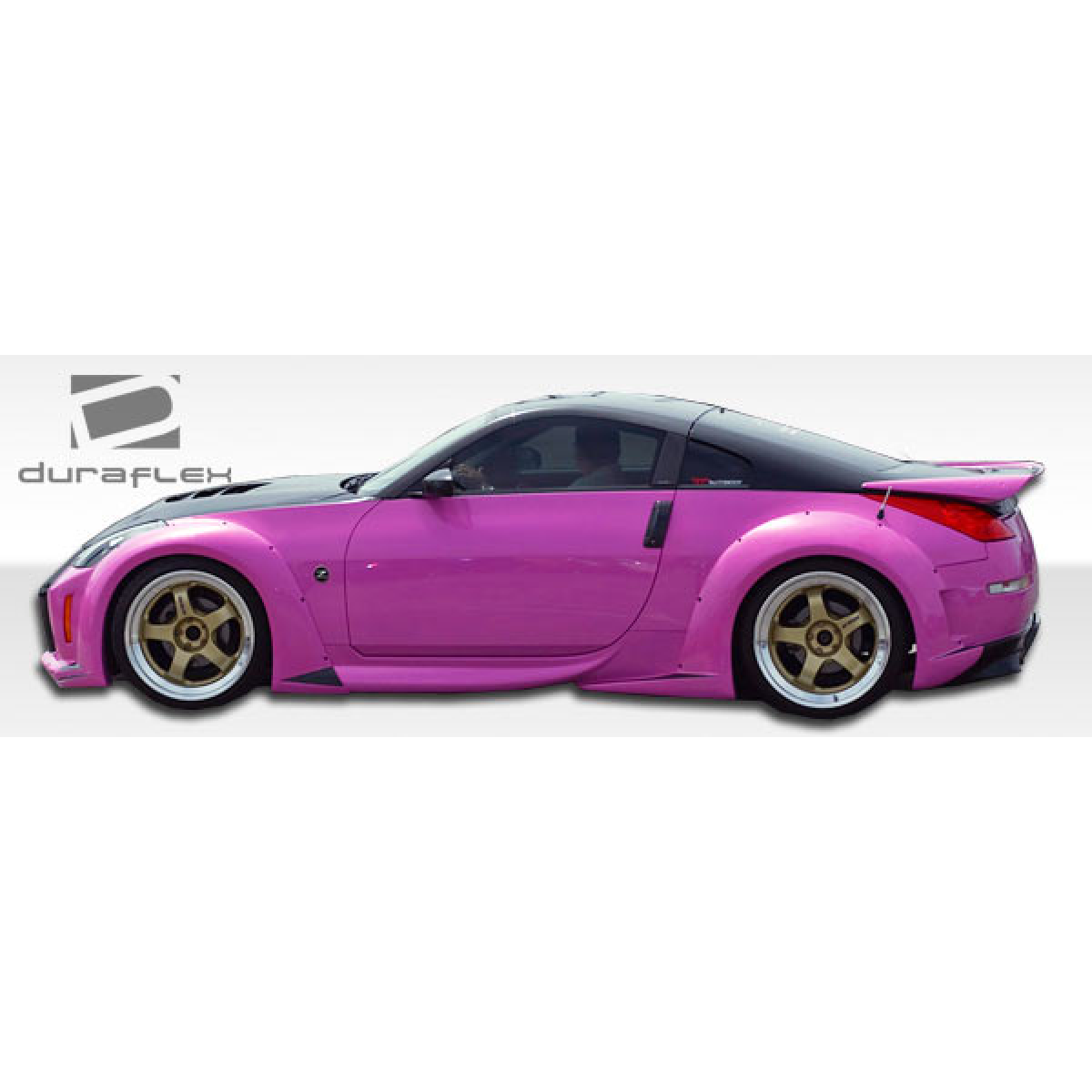 Modify your Nissan 350Z 2003 with our Exterior/Complete Body Kits - The image is viewed from the side angle.