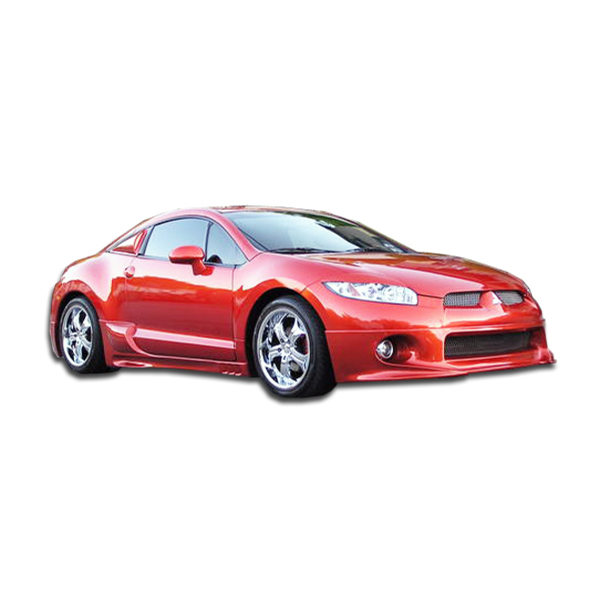 Modify your Mitsubishi Eclipse 2006 with our Exterior/Front Bumpers or Lips - Front angle view of car showcasing front lip