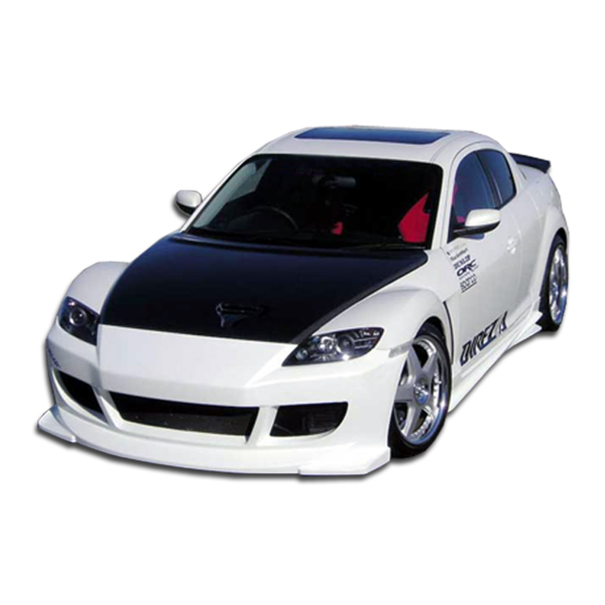 Modify your Mazda RX-8 2004 with our Exterior/Complete Body Kits - Front three quarter angle view of the vehicle