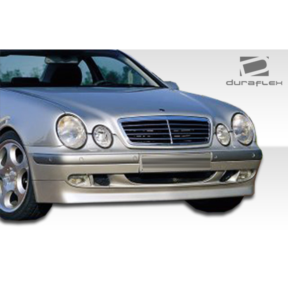 Modify your Mercedes-Benz CLK-Class 1998 with our Exterior/Front Lips - Front angle view of the bumper for a car