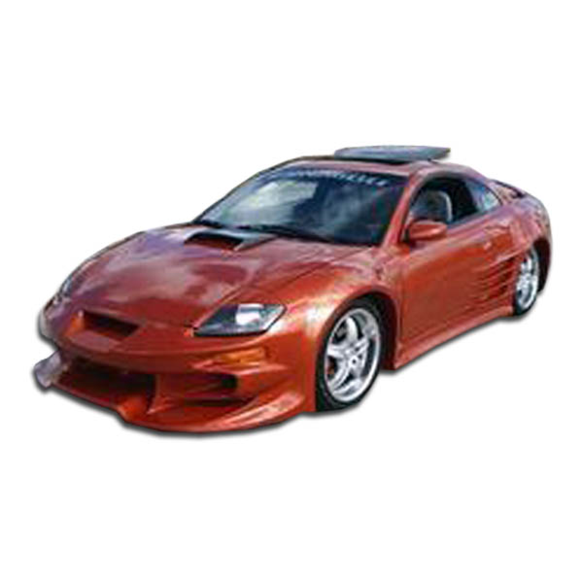 Modify your Mitsubishi Eclipse 2000 with our Exterior/Complete Body Kits - Front angle view of a modified car