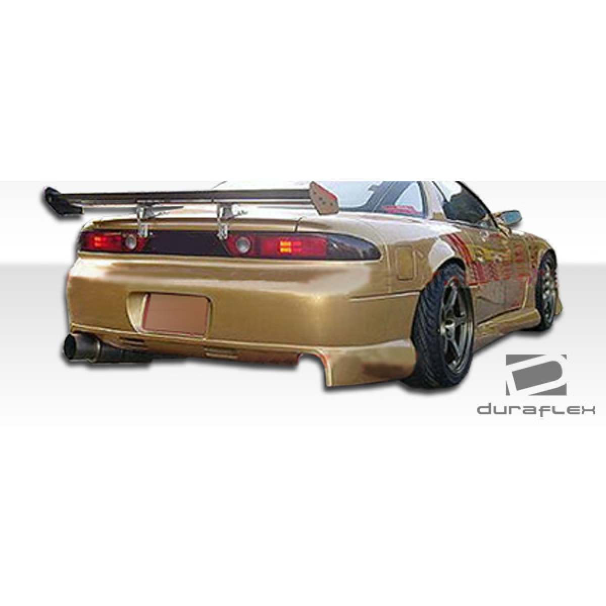 Modify your Dodge 3000GT 1991 with our Exterior/Side Skirts - Rear angle view of the vehicle showcasing side skirts