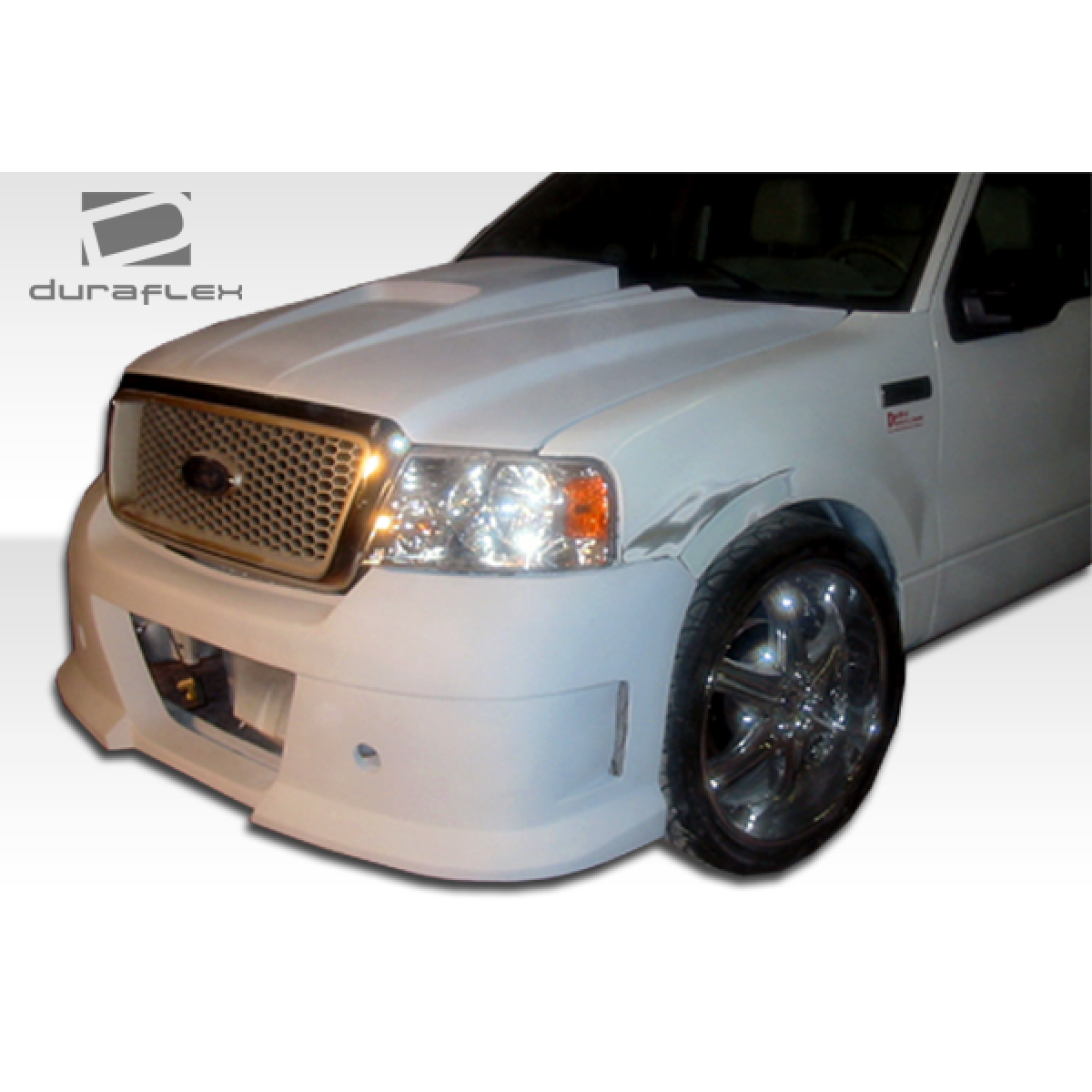 Modify your Ford F-150 2004 with our Exterior/Hoods - Front side angle view of vehicle hood