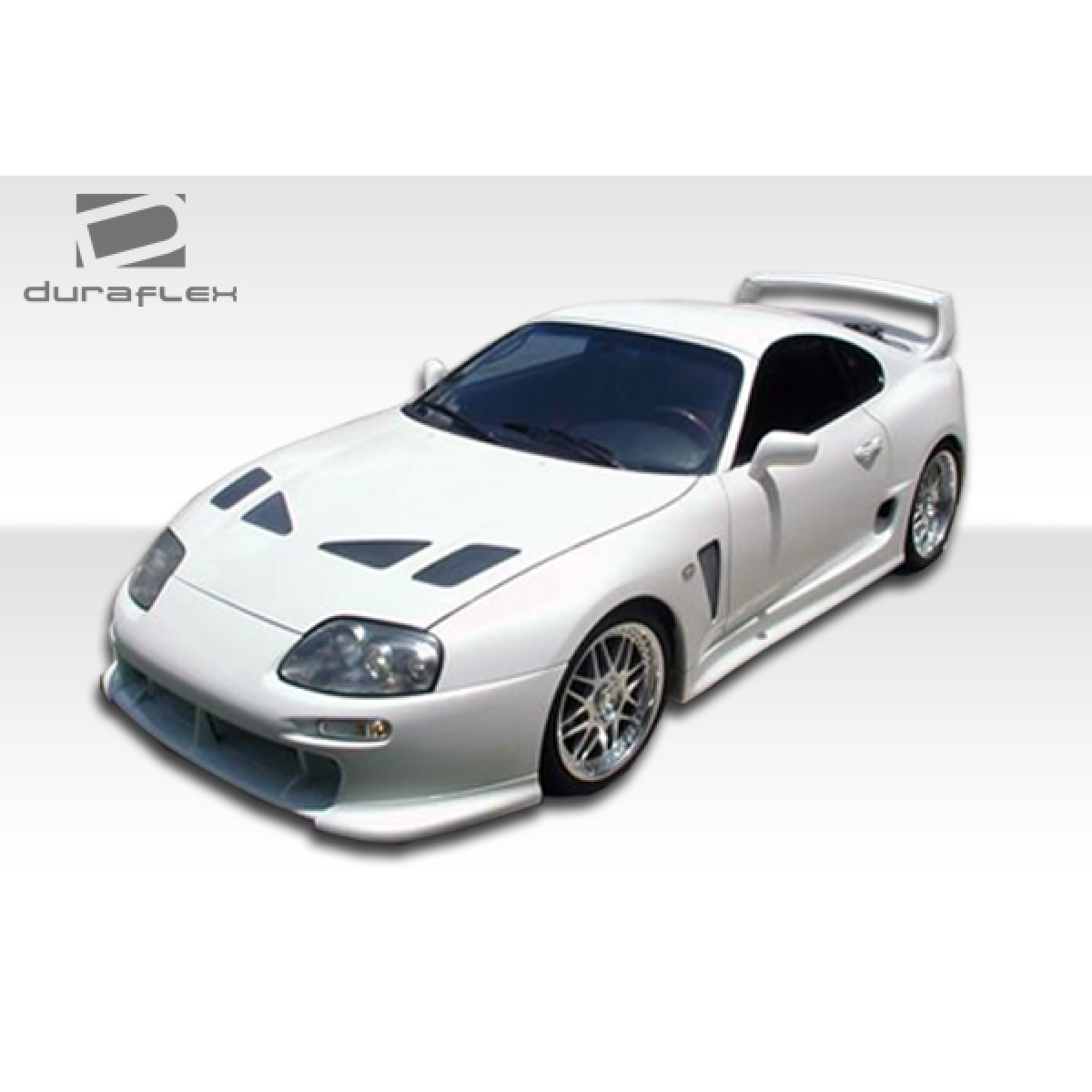 Modify your Toyota Supra 1993 with our Exterior/Front Bumpers or Lips - Front view of the car at a slight angle