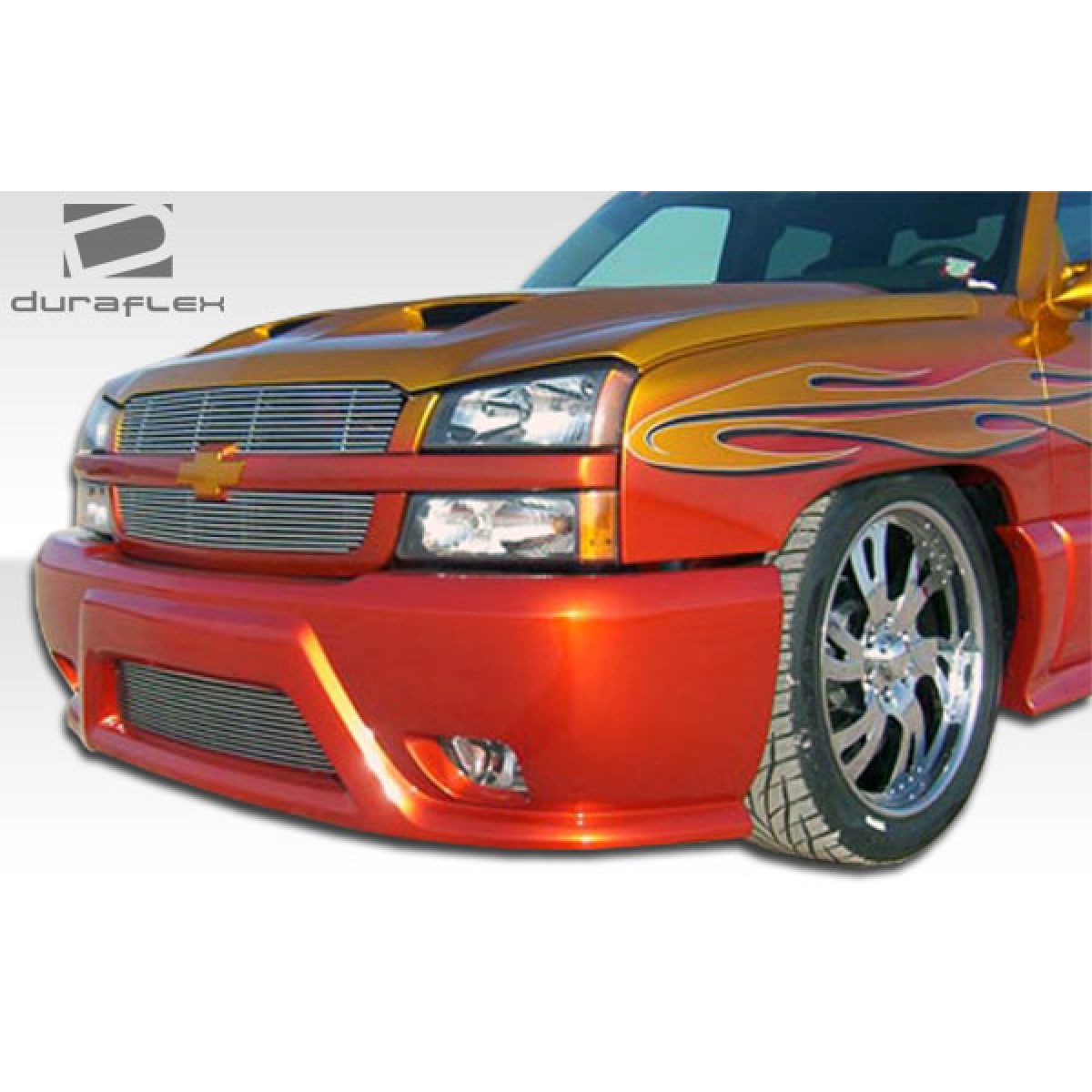 Modify your Chevrolet Avalanche 2003 with our Exterior/Front Bumpers or Lips - Front angle showcasing custom bumper design