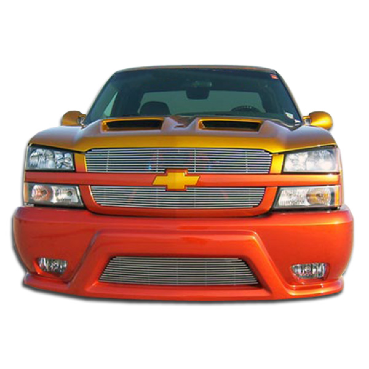 Modify your Chevrolet Avalanche 2003 with our Exterior/Front Bumpers or Lips - Front view of a Chevrolet Avalanche bumper