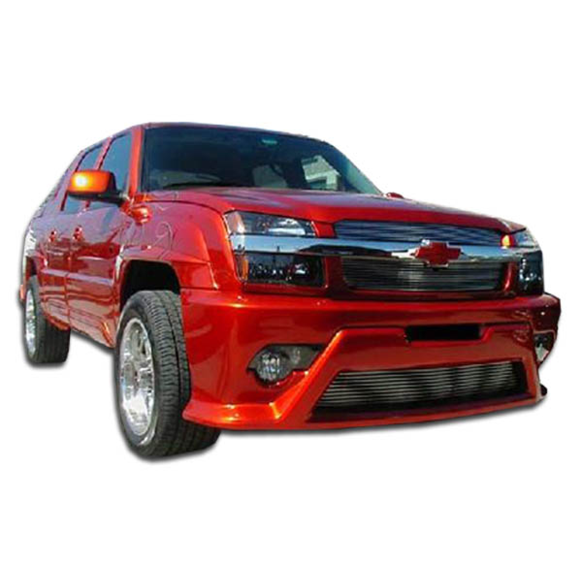 Modify your Chevrolet Avalanche 2002 with our Exterior/Front Bumpers or Lips - Low front angle highlighting bumper design