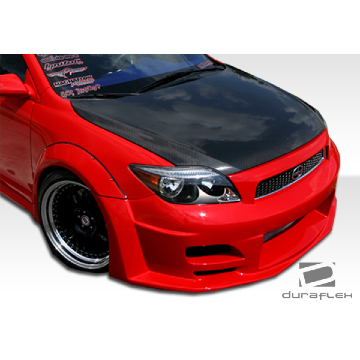 Modify your Scion tC 2005 with our Exterior/Complete Body Kits - Front angle view of modified Scion tC car part