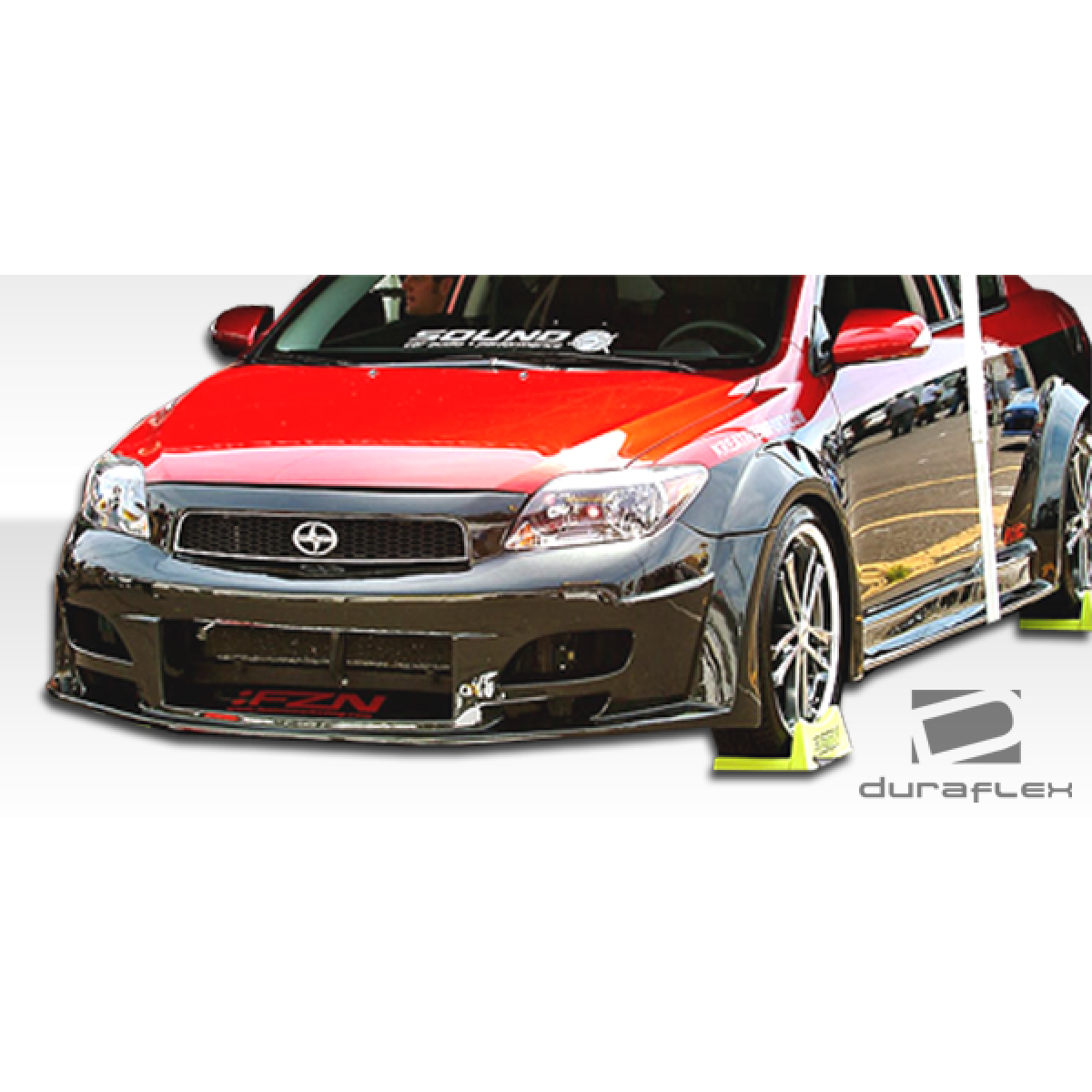 Modify your Scion tC 2005 with our Exterior/Complete Body Kits - Front view at a slight angle to the side