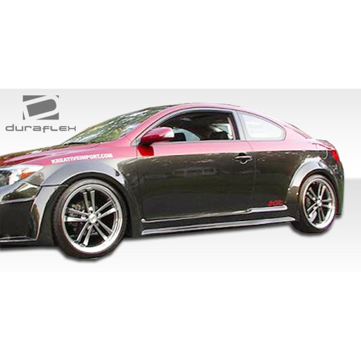 Modify your Scion tC 2005 with our Exterior/Complete Body Kits - Side view showing side skirts and profile angle