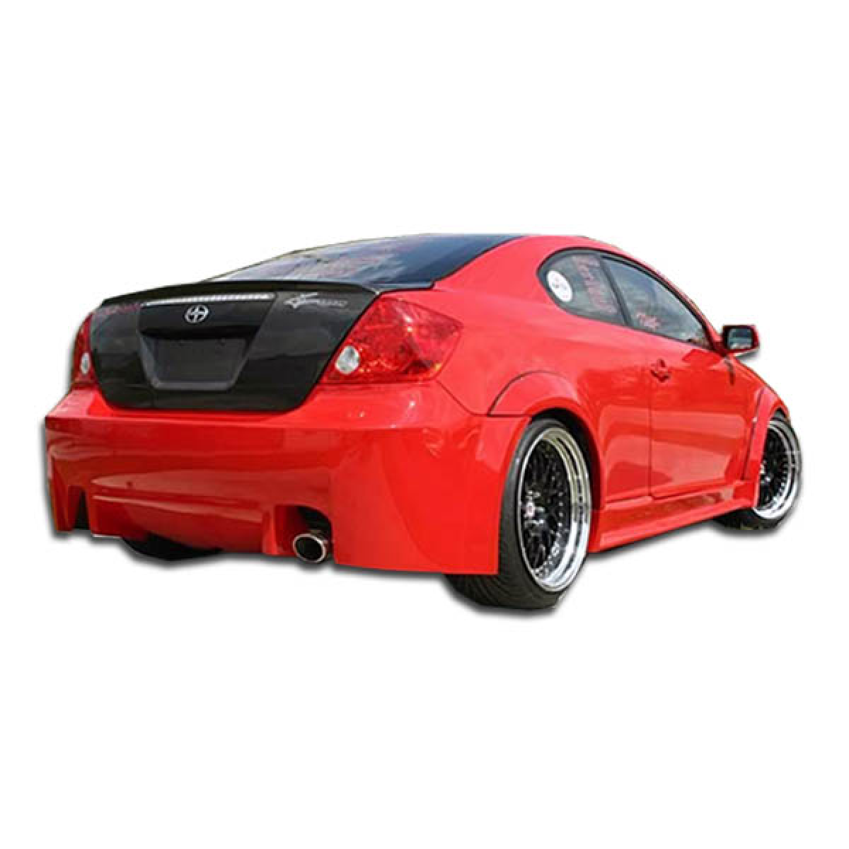 Modify your Scion tC 2005 with our Exterior/Rear Bumpers or Lips - Rear three quarter angle view of vehicle