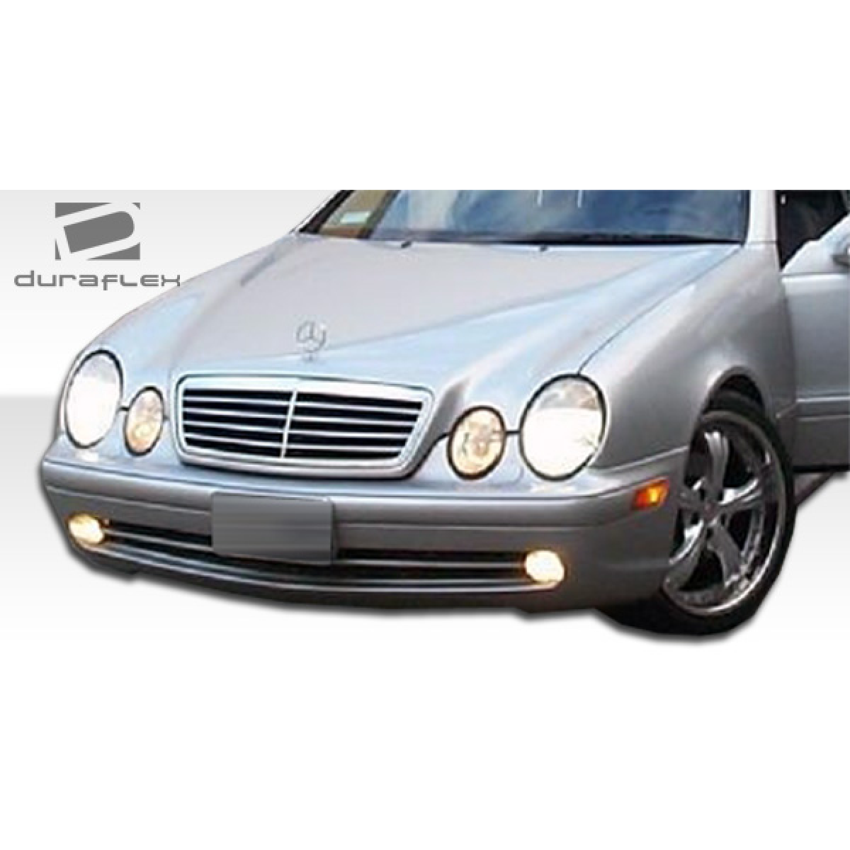 Modify your Mercedes-Benz CLK-Class 1998 with our Exterior/Front Bumpers or Lips - Front view of car part showing bumper design