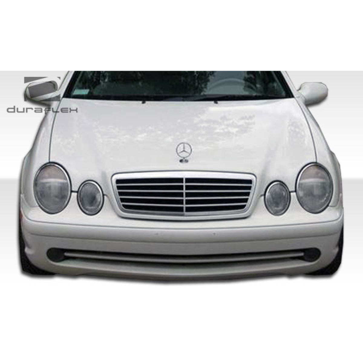 Modify your Mercedes-Benz CLK-Class 1998 with our Exterior/Front Bumpers or Lips - Frontal view of a car part straight on