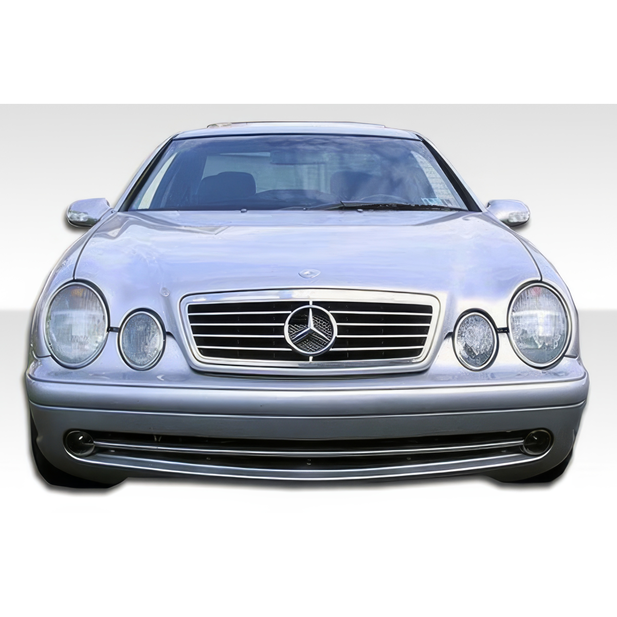 Modify your Mercedes-Benz CLK-Class 1998 with our Exterior/Front Bumpers or Lips - Frontal view of the bumper part