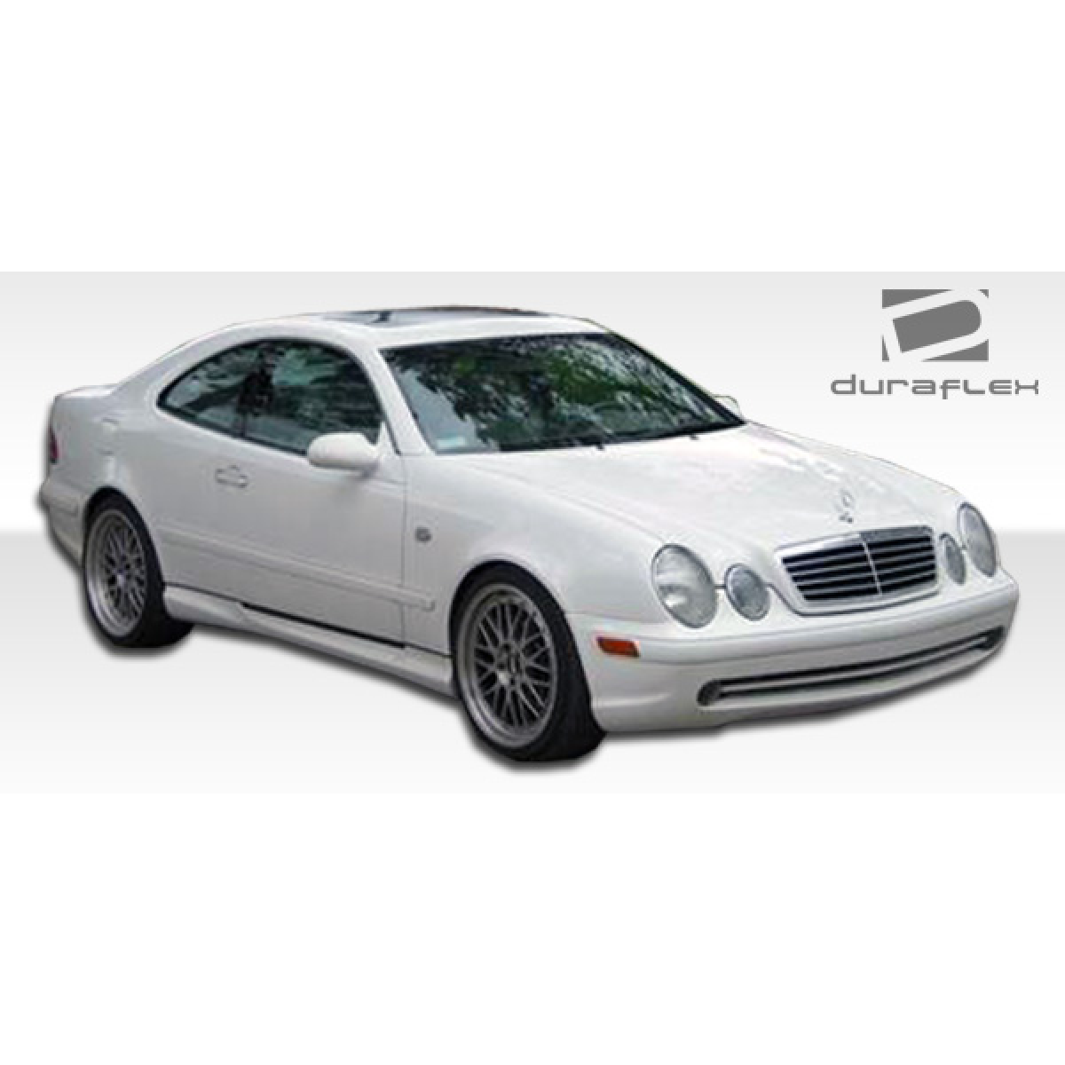 Modify your Mercedes-Benz CLK-Class 1998 with our Exterior/Side Skirts - Front left angle view showing vehicle exterior