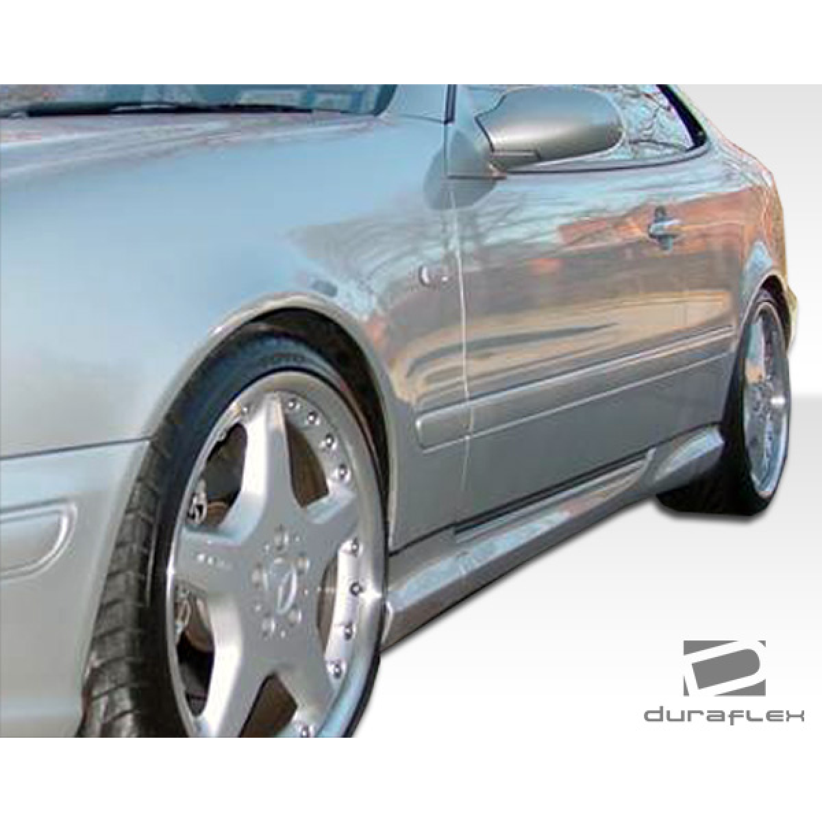 Modify your Mercedes-Benz CLK-Class 1998 with our Exterior/Side Skirts - Image shows side angle of vehicle part