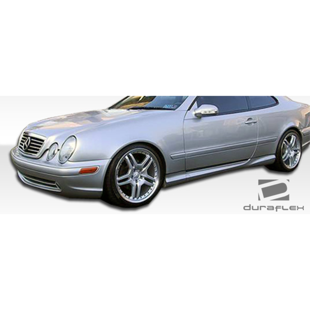 Modify your Mercedes-Benz CLK-Class 1998 with our Exterior/Side Skirts - Side view at a slight angle from the front